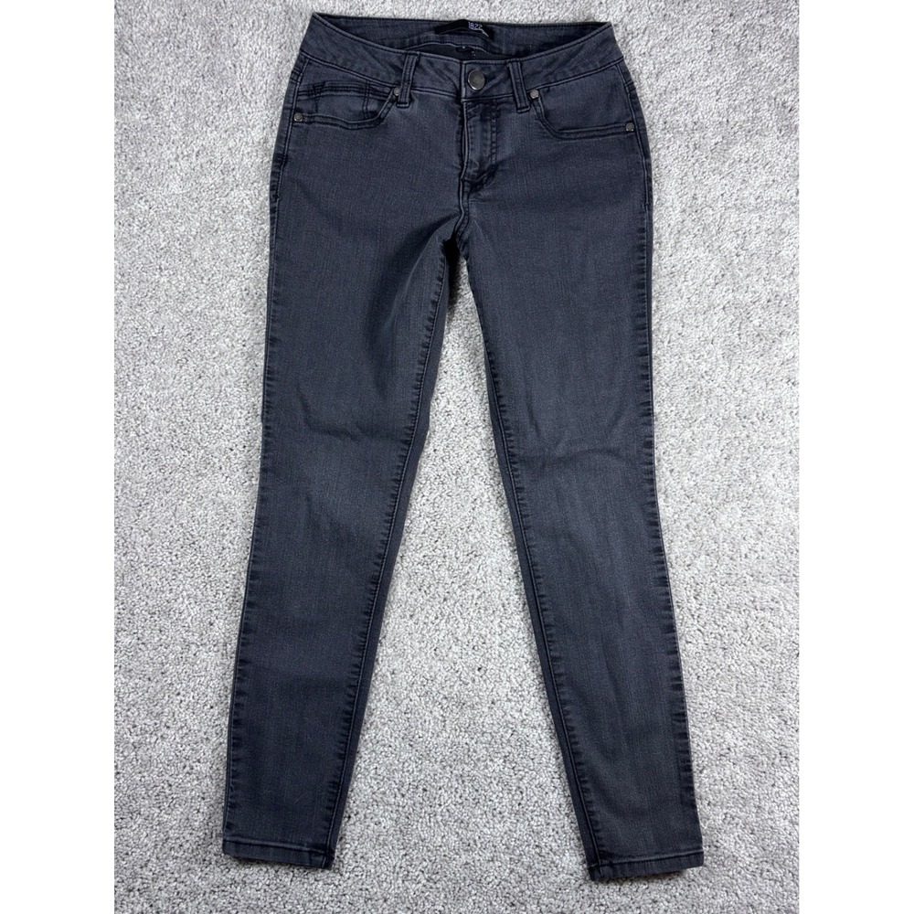 1822‎ Denim Women's Black Gray Wash Skinny Jeans Size 4 Stretch Casual